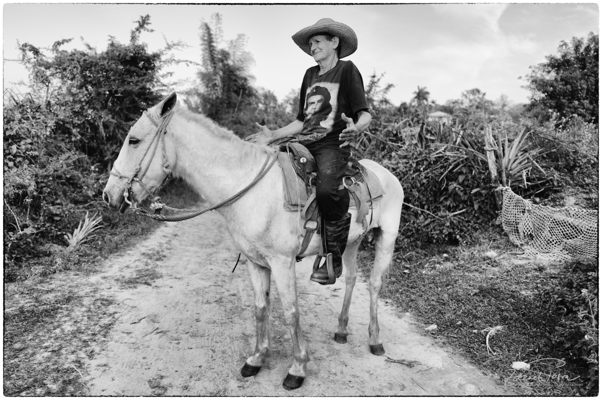 René sur son cheval, Valée de Viñales